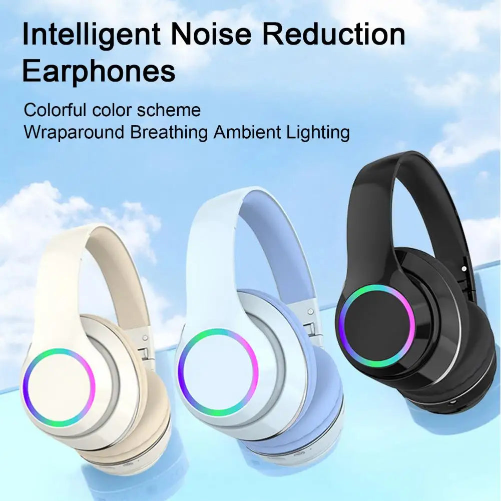 Ergonomic Head-mounted Earphones Extended Battery Life Earphones Immersive Wireless Headset Light Noise Cancelling Hifi Sound